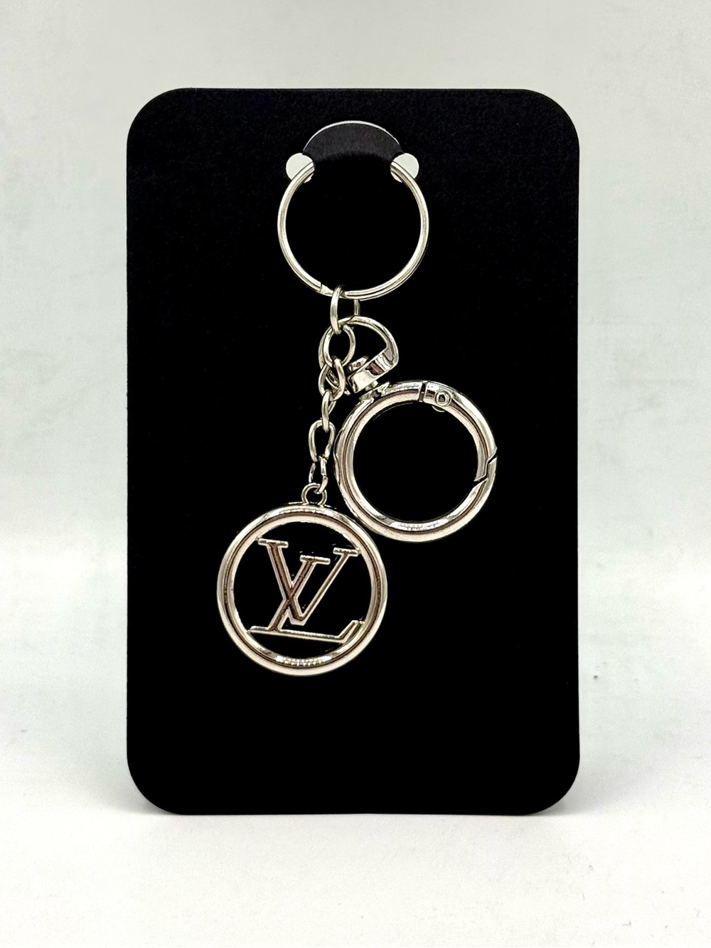 Upcycled Louis Vuitton Charm Silver Tone - Keychain/Bag Charm - Repurposed